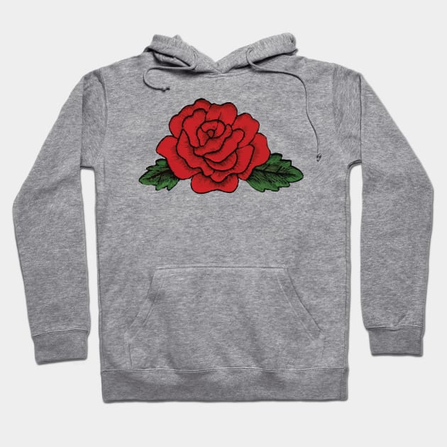 Rose embroidered hoodie best sale